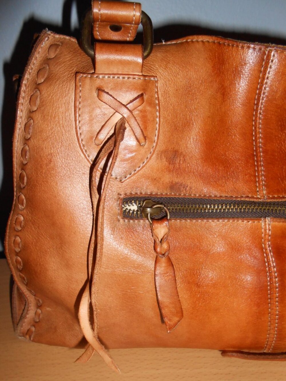 BED STU ROCKABABY Cafe Latte leather bag NO STRAP - Picture 16 of 16
